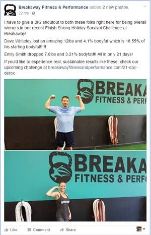 Example Testimonial - Facebook leads