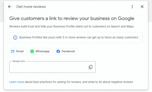 Google Business Profile Reviews of your Fitness Business