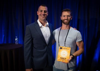 Ryan Ketchum presents Marshall Ray with his HPBOY finalist award at EFPS 2018